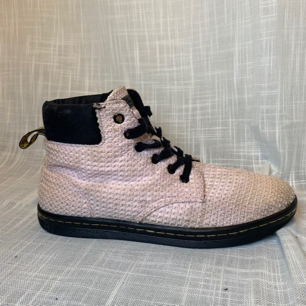 Dr Martens Maelly WC Pink Ankle Boots Womens 9 Waffle Cotton Bubblegum - Picture 2 of 8
